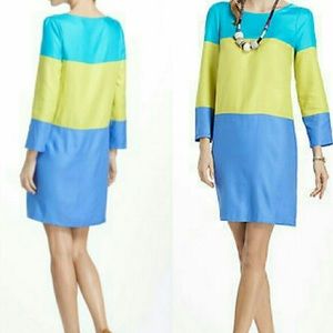 Maeve/Anthropologie bright block shift dress